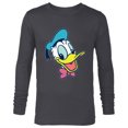 thumbnail image 1 of Disney Mickey and Friends Donald Duck Face - Long Sleeve T-Shirt for Men - Customized-Charcoal Heather, 1 of 5