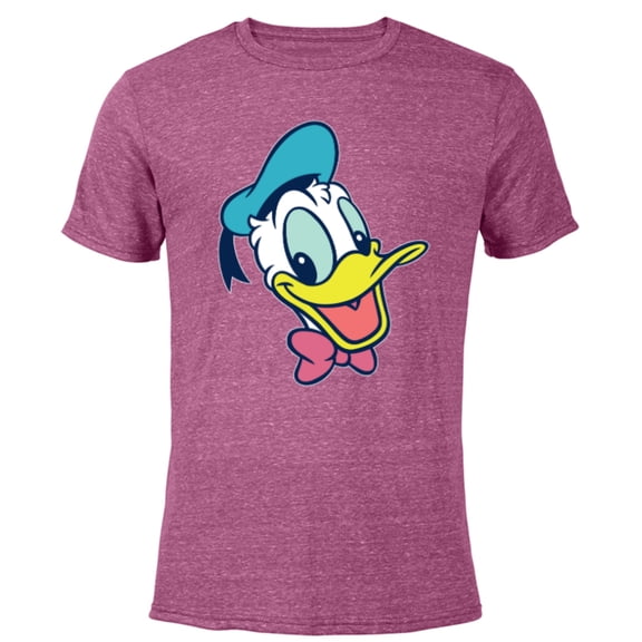 Disney Mickey and Friends Donald Duck Face - Short Sleeve Blended T-Shirt for Adults - Customized-Purple