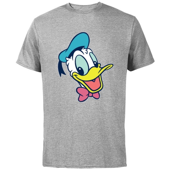 Disney Mickey and Friends Donald Duck Face - Short Sleeve Cotton T-Shirt for Adults - Customized-Athletic Heather