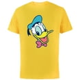 thumbnail image 1 of Disney Mickey and Friends Donald Duck Face - Short Sleeve Cotton T-Shirt for Adults - Customized-Yellow, 1 of 5