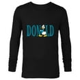 thumbnail image 1 of Disney Mickey and Friends Donald Duck Lettering Classic - Long Sleeve T-Shirt for Men – Customized-Black, 1 of 5