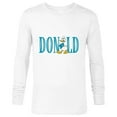 thumbnail image 1 of Disney Mickey and Friends Donald Duck Lettering Classic - Long Sleeve T-Shirt for Men – Customized-White, 1 of 5