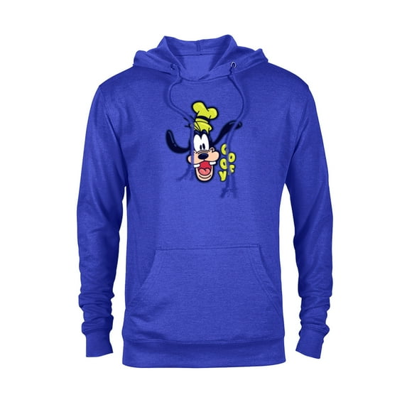 Disney Mickey and Friends Goofy Happy Face - Pullover Hoodie for Adults - Customized-Royal