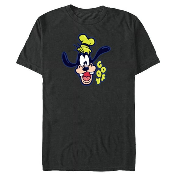 Disney Mickey and Friends Goofy Happy Face - Short Sleeve Blended T-Shirt for Adults - Customized-Dark Heather