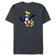 thumbnail image 1 of Disney Mickey and Friends Goofy Happy Face - Short Sleeve Blended T-Shirt for Adults - Customized-Navy Heather, 1 of 5