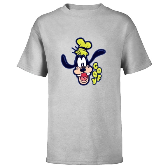 Disney Mickey and Friends Goofy Happy Face - Short Sleeve T-Shirt for Kids - Customized-Athletic Heather