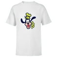 thumbnail image 1 of Disney Mickey and Friends Goofy Happy Face - Short Sleeve T-Shirt for Kids - Customized-White, 1 of 5