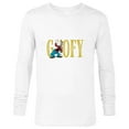 thumbnail image 1 of Disney Mickey and Friends Goofy Lettering Classic - Long Sleeve T-Shirt for Men – Customized-White, 1 of 5