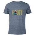 thumbnail image 1 of Disney Mickey and Friends Goofy Lettering Classic - Short Sleeve Blended T-Shirt for Adults – Customized-Navy Heather, 1 of 5