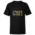 thumbnail image 1 of Disney Mickey and Friends Goofy Lettering Classic - Short Sleeve T-Shirt for Kids – Customized-Black, 1 of 5