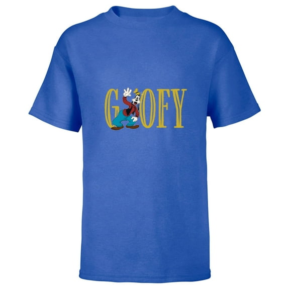Disney Mickey and Friends Goofy Lettering Classic - Short Sleeve T-Shirt for Kids – Customized-Royal