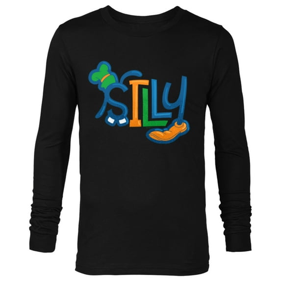 Disney Mickey and Friends Goofy Silly - Long Sleeve T-Shirt for Men - Customized-Black