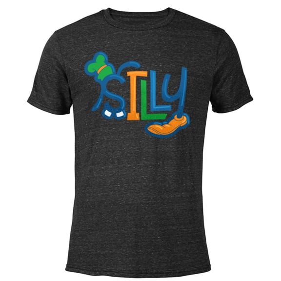 Disney Mickey and Friends Goofy Silly - Short Sleeve Blended T-Shirt for Adults - Customized-Black