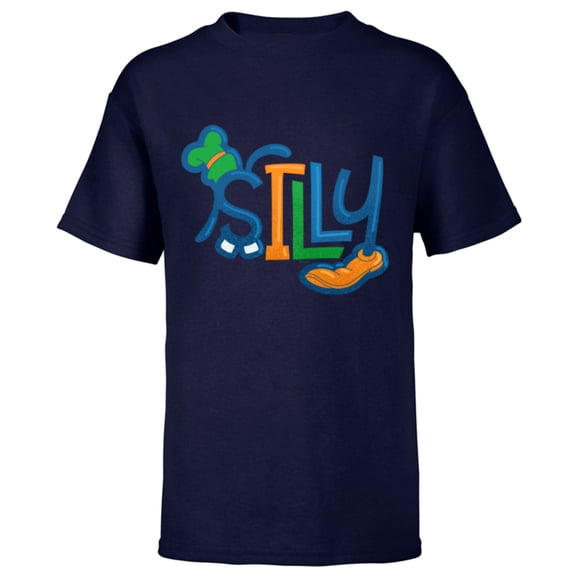 Disney Mickey and Friends Goofy Silly - Short Sleeve T-Shirt for Kids - Customized-Navy