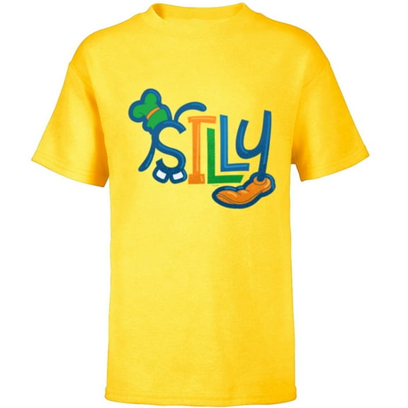 Disney Mickey and Friends Goofy Silly - Short Sleeve T-Shirt for Kids - Customized-Yellow