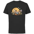 thumbnail image 1 of Disney Mickey and Friends Halloween Retro - Short Sleeve Cotton T-Shirt for Adults - Customized-Black, 1 of 5