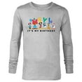 thumbnail image 1 of Disney Mickey and Friends Hey It's My Birthday - Long Sleeve T-Shirt for Men -Customized-Athletic Heather, 1 of 5