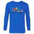 thumbnail image 1 of Disney Mickey and Friends Hey It's My Birthday - Long Sleeve T-Shirt for Men -Customized-Royal, 1 of 5