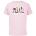 thumbnail image 1 of Disney Mickey and Friends Hey It's My Birthday - Short Sleeve Cotton T-Shirt for Adults -Customized-Soft Pink, 1 of 5