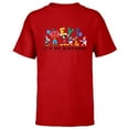 thumbnail image 1 of Disney Mickey and Friends Hey It's My Birthday - Short Sleeve T-Shirt for Kids -Customized-Red, 1 of 5
