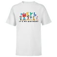 thumbnail image 1 of Disney Mickey and Friends Hey It's My Birthday - Short Sleeve T-Shirt for Kids -Customized-White, 1 of 5