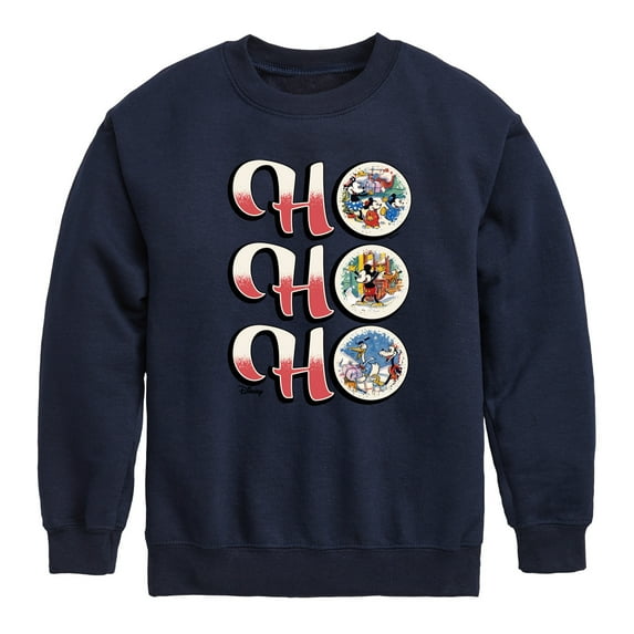 Disney - Mickey and Friends Ho Ho Ho Vintage Christmas - Toddler & Youth Crewneck Fleece Sweatshirt
