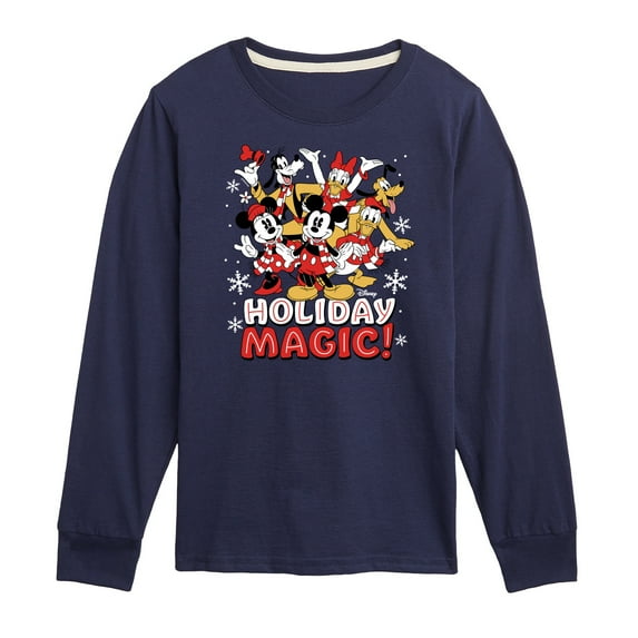 Disney - Mickey and Friends Holiday Magic - Toddler & Youth Long Sleeve Graphic T-Shirt