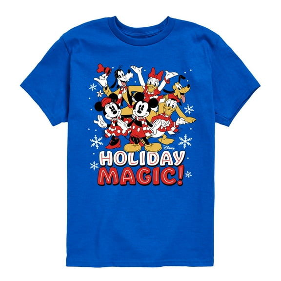 Disney - Mickey and Friends Holiday Magic - Toddler & Youth Short Sleeve Graphic T-Shirt