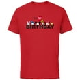 thumbnail image 1 of Disney Mickey and Friends It's My Birthday - Short Sleeve Cotton T-Shirt for Adults -Customized-Red, 1 of 5