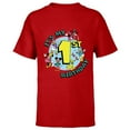 thumbnail image 1 of Disney Mickey and Friends It’s My First 1st Birthday - Short Sleeve T-Shirt for Kids - Customized-Red, 1 of 5