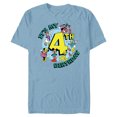 thumbnail image 1 of Disney Mickey and Friends It’s My Fourth 4th Birthday - Short Sleeve Blended T-Shirt for Adults - Customized-Ocean Blue, 1 of 5