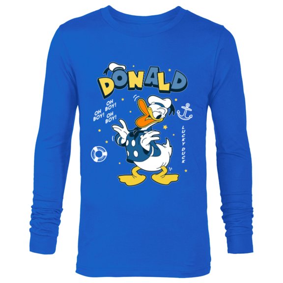 Disney Mickey and Friends Lucky Donald Duck - Long Sleeve T-Shirt for Men - Customized-Royal