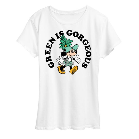 Disney - Mickey and Friends - Minnie Green Is Gorgeous - Earth Day - Women's Short Sleeve Graphic Tee