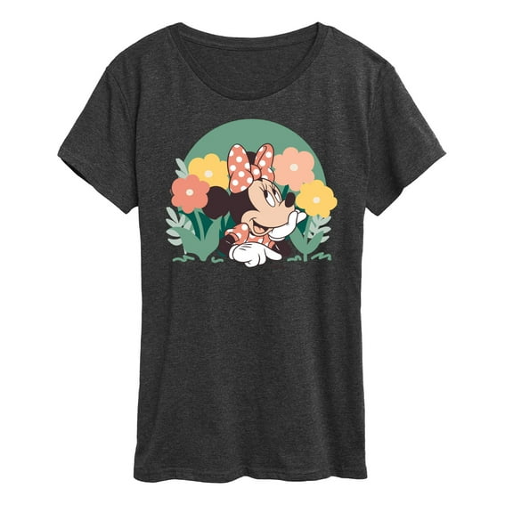 Disney - Mickey and Friends - Minnie Mouse And Flowers - Earth Day - Women's Short Sleeve Graphic Tee