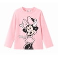 thumbnail image 1 of Disney Mickey and Friends Minnie Mouse Girls Cotton Long Sleeve Crew Neck T-Shirt Kids Graphic Tee Girl Birthday Gift Sizes 2T-9Y, 1 of 11