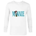 thumbnail image 1 of Disney Mickey and Friends Minnie Mouse Lettering Classic - Long Sleeve T-Shirt for Men – Customized-White, 1 of 5