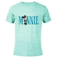thumbnail image 1 of Disney Mickey and Friends Minnie Mouse Lettering Classic - Short Sleeve Blended T-Shirt for Adults – Customized-Ocean Blue, 1 of 5