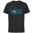 thumbnail image 1 of Disney Mickey and Friends Minnie Mouse Lettering Classic - Short Sleeve Cotton T-Shirt for Adults - Customized-Black, 1 of 5