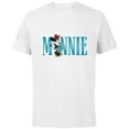 thumbnail image 1 of Disney Mickey and Friends Minnie Mouse Lettering Classic - Short Sleeve Cotton T-Shirt for Adults - Customized-White, 1 of 5