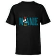 thumbnail image 1 of Disney Mickey and Friends Minnie Mouse Lettering Classic - Short Sleeve T-Shirt for Kids – Customized-Black, 1 of 5
