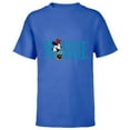 thumbnail image 1 of Disney Mickey and Friends Minnie Mouse Lettering Classic - Short Sleeve T-Shirt for Kids – Customized-Royal, 1 of 5