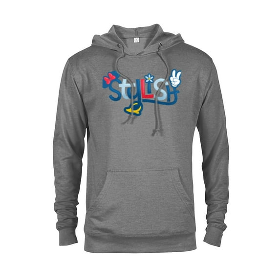 Disney Mickey and Friends Minnie Mouse Stylish - Pullover Hoodie for Adults - Customized-Graphite Heather