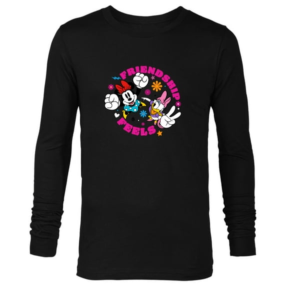 Disney Mickey and Friends Minnie and Daisy Friendship Feels - Long Sleeve T-Shirt for Men - Customized-Black