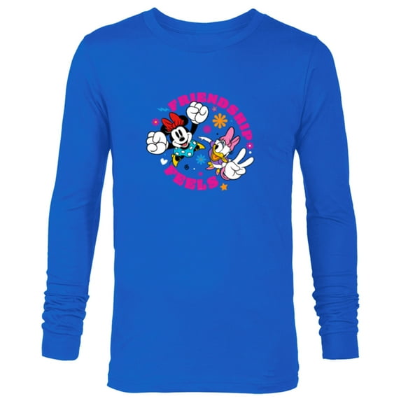 Disney Mickey and Friends Minnie and Daisy Friendship Feels - Long Sleeve T-Shirt for Men - Customized-Navy