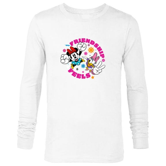 Disney Mickey and Friends Minnie and Daisy Friendship Feels - Long Sleeve T-Shirt for Men - Customized-White