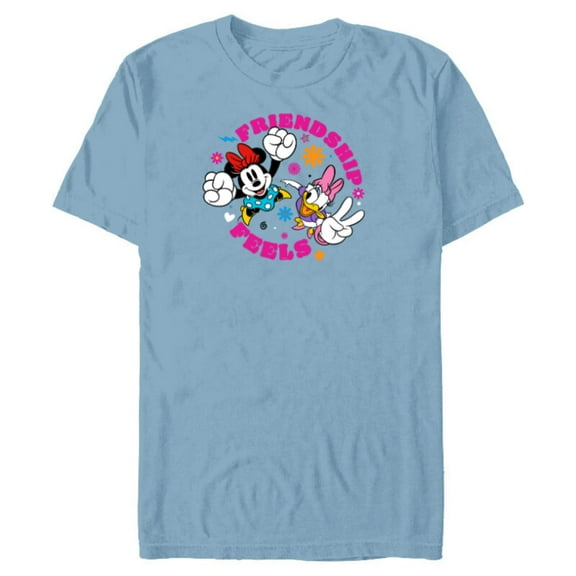Disney Mickey and Friends Minnie and Daisy Friendship Feels - Short Sleeve Blended T-Shirt for Adults - Customized-Ocean Blue
