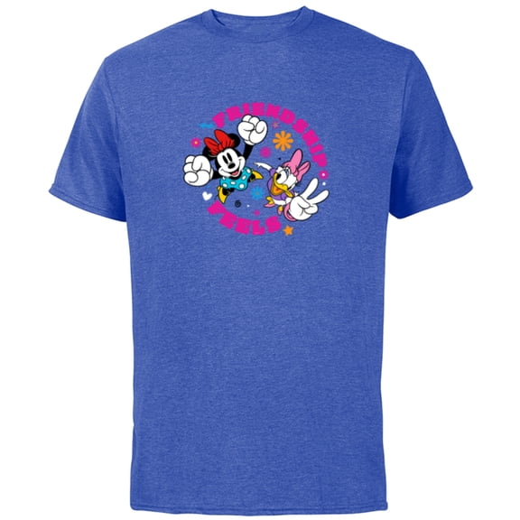 Disney Mickey and Friends Minnie and Daisy Friendship Feels - Short Sleeve Cotton T-Shirt for Adults - Customized-Royal Heather