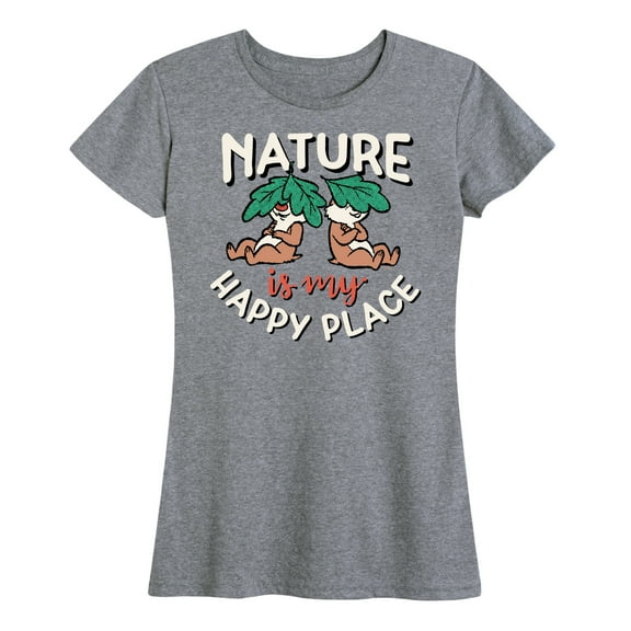 Disney - Mickey and Friends - Nature My Happy Place - Earth Day - Women's Short Sleeve Graphic Tee