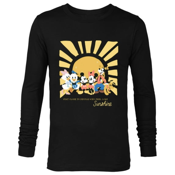 Disney Mickey and Friends People Who Feel Like Sunshine - Long Sleeve T-Shirt for Men - Customized-Black