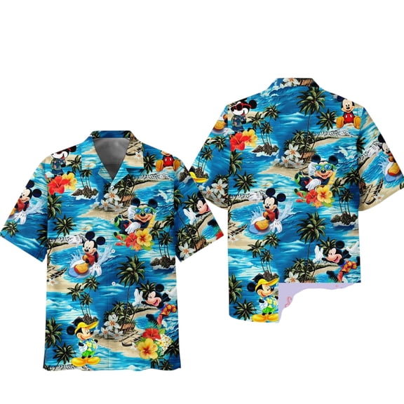 Disney Mickey and Friends Pirates Hawaiian Shirt, Summer Adventure Tee
